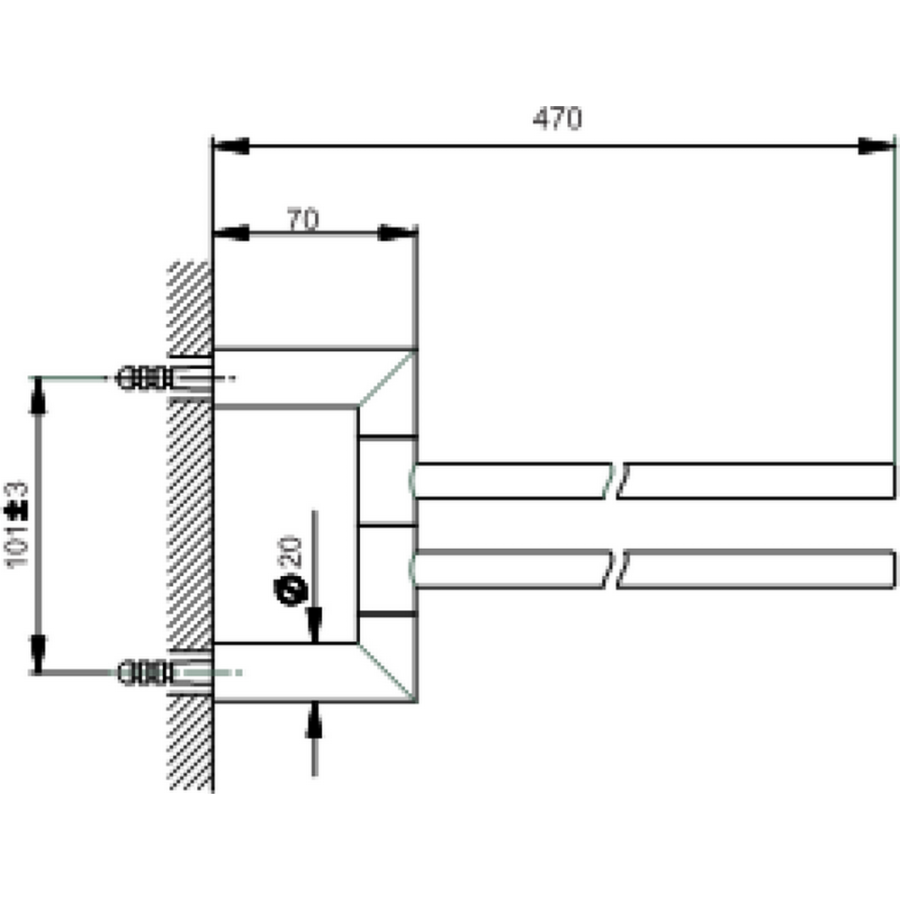 Cisal System SY09021021 Держатель полотенца 47 см