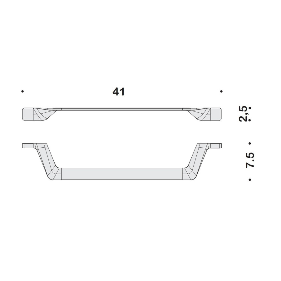 Держатель для полотенца 41 см B2509 Colombo Design ALIZE