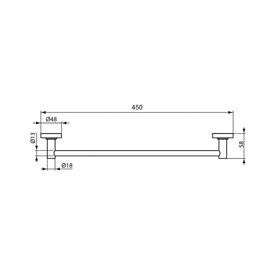 Ideal Standard IOM A9117AA - Держатель для полотенца 45 см (хром)