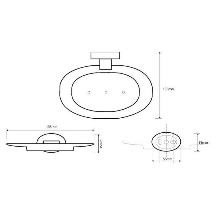 Bemeta Oval 118408041 Мыльница подвесная (хром)