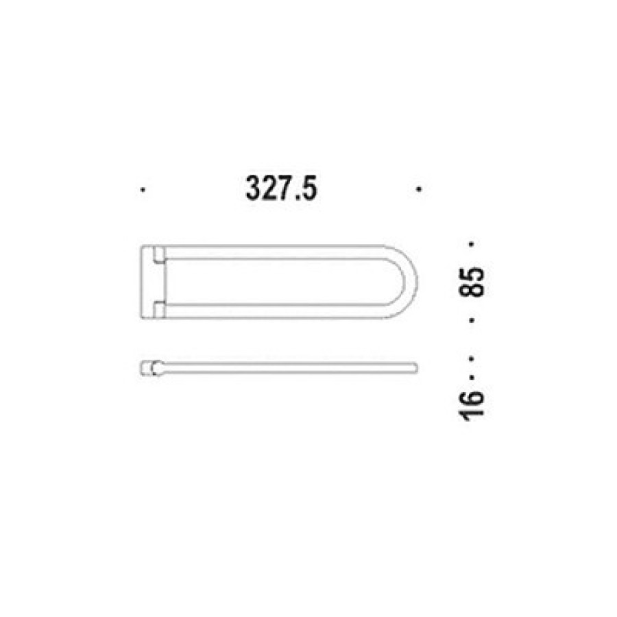 Colombo Design Domino B3412 Полотенцедержатель - поворотный (хром)