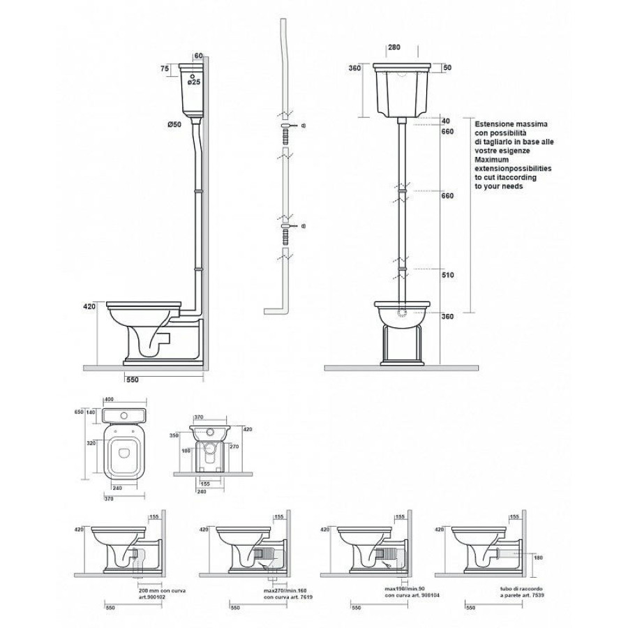 Бачок для унитаза KERASAN Waldorf 418001bi