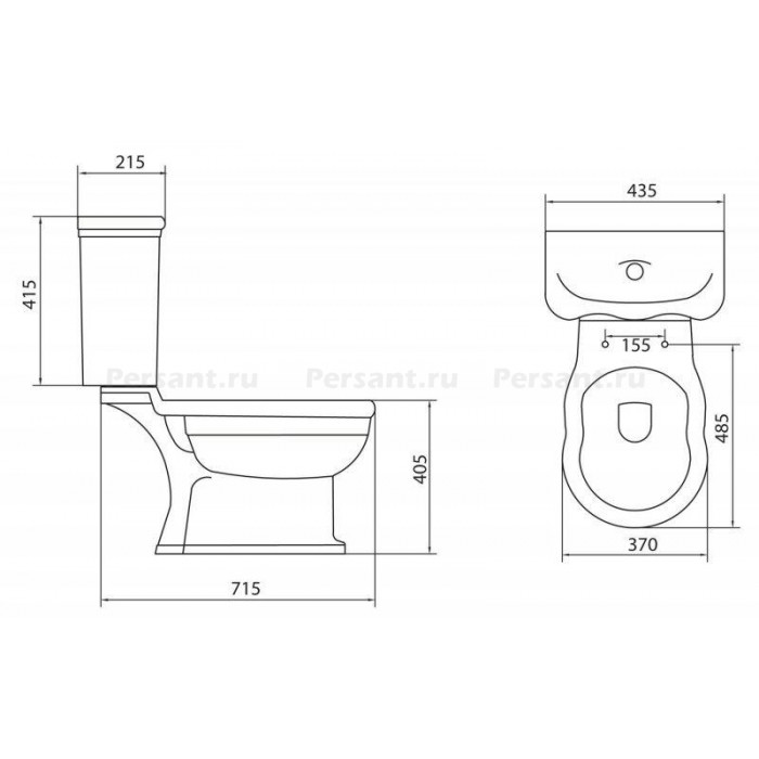 Бачок для унитаза BelBagno BOHEME BB115T