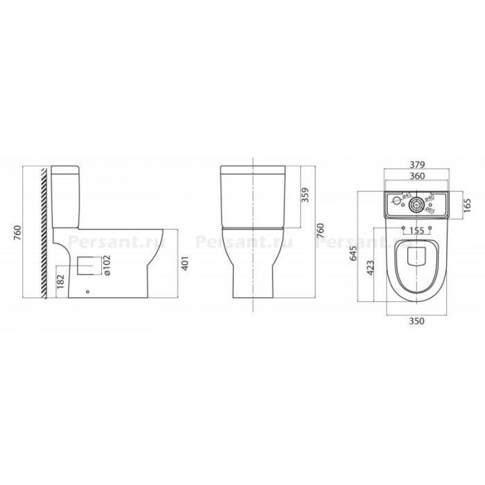 Бачок для унитаза BelBagno STEAM BB130T
