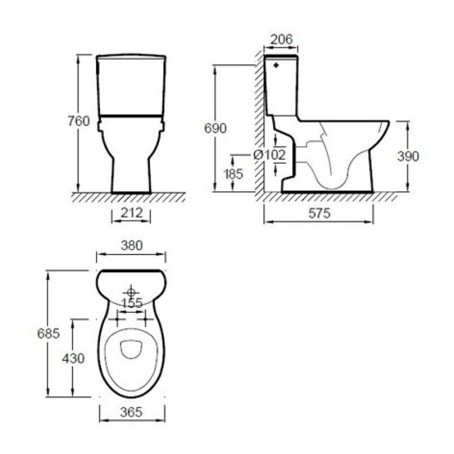 Бачок для унитаза Jacob Delafon New Patio ETB212-00