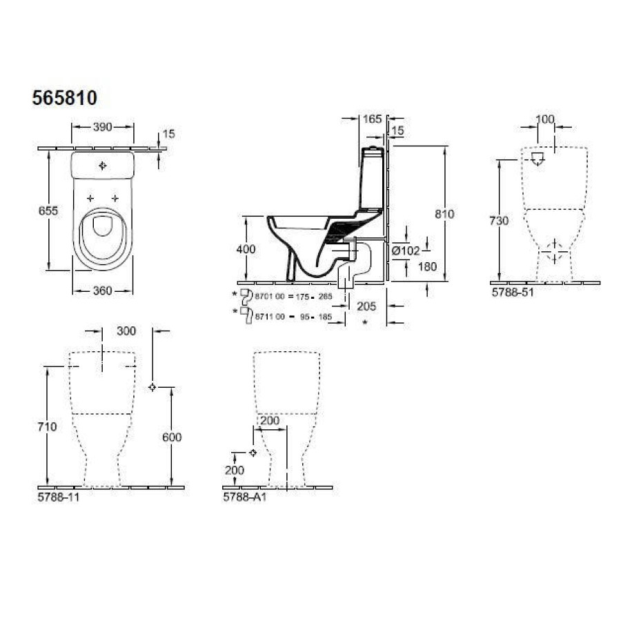 Бачок для унитаза Villeroy&Boch O.Novo 5788S101