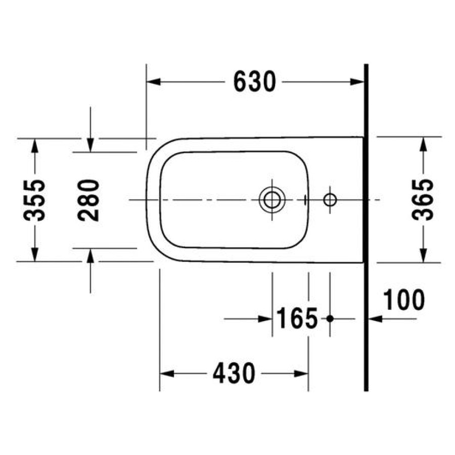 Биде напольное Duravit Happy D.2 2259100000