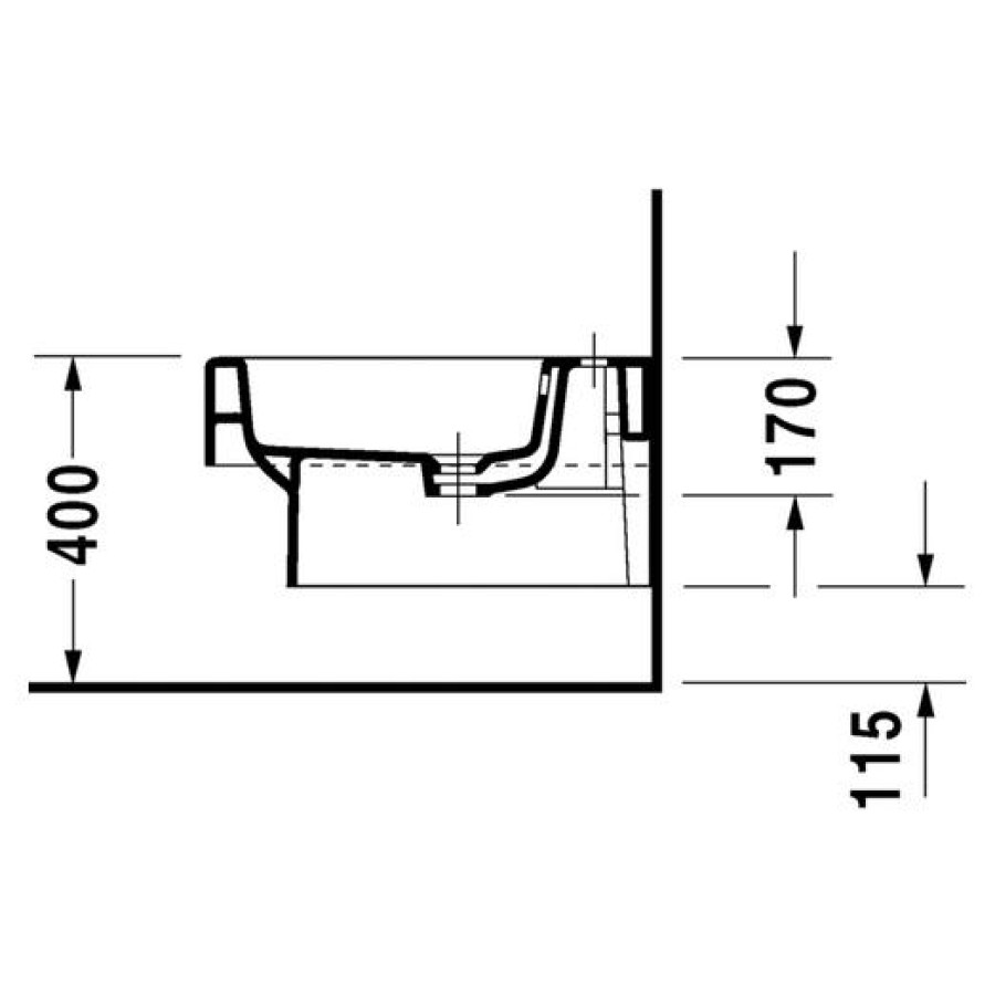 Биде подвесное Duravit Vero 22391500001-WG