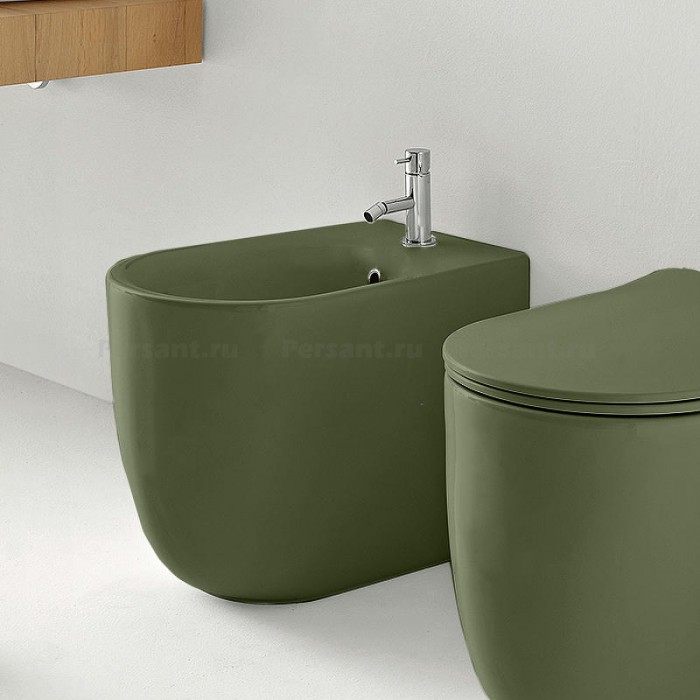Напольное биде Kerasan Nolita 532011*1 зеленый мох