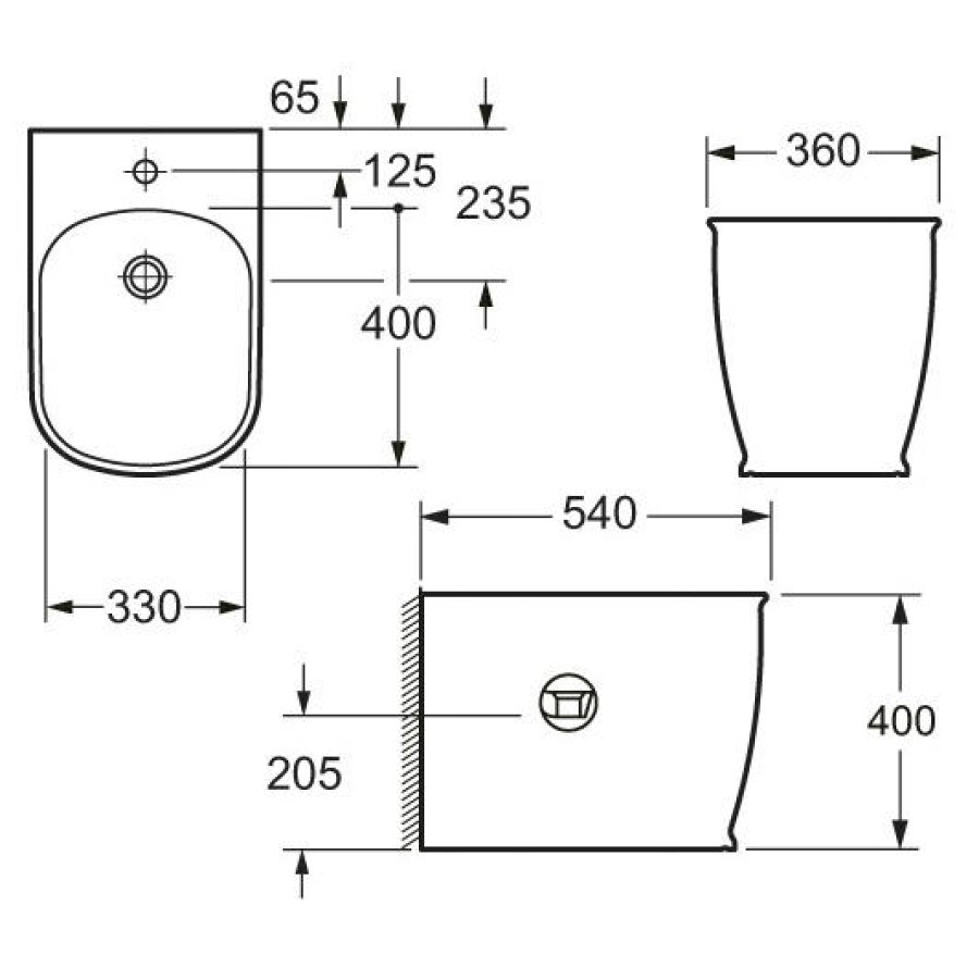 Биде подвесное BelBagno Prado BB10150BH