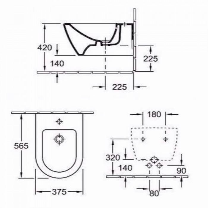 Биде подвесное Villeroy&Boch Subway 2.0 540000R1 Ceramic Plus
