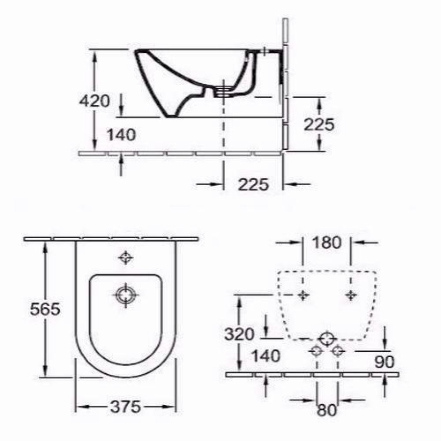 Биде подвесное Villeroy&Boch Subway 2.0 540000R1