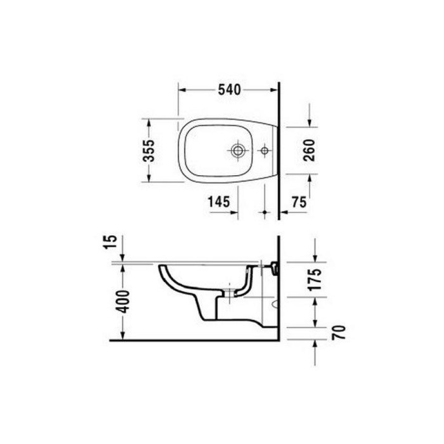 Биде подвесное Duravit D-Code 22361500002