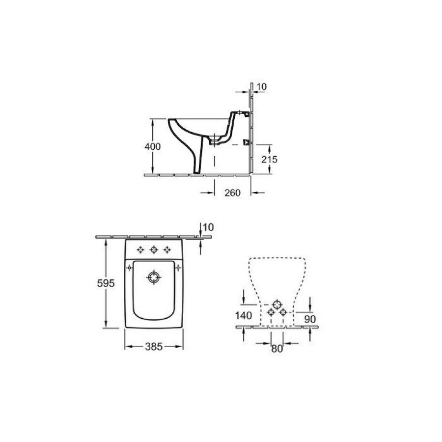 Биде напольное Villeroy&Boch La Belle 544700R1