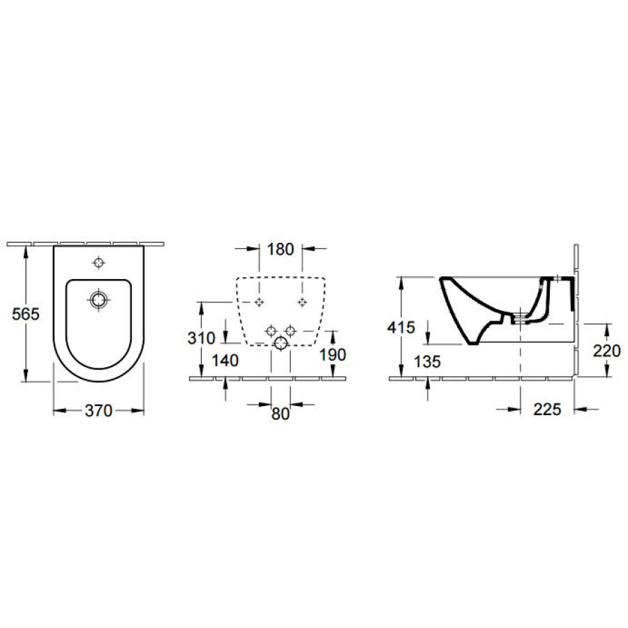 Биде подвесное Villeroy&Boch Subway 2.0 54000001