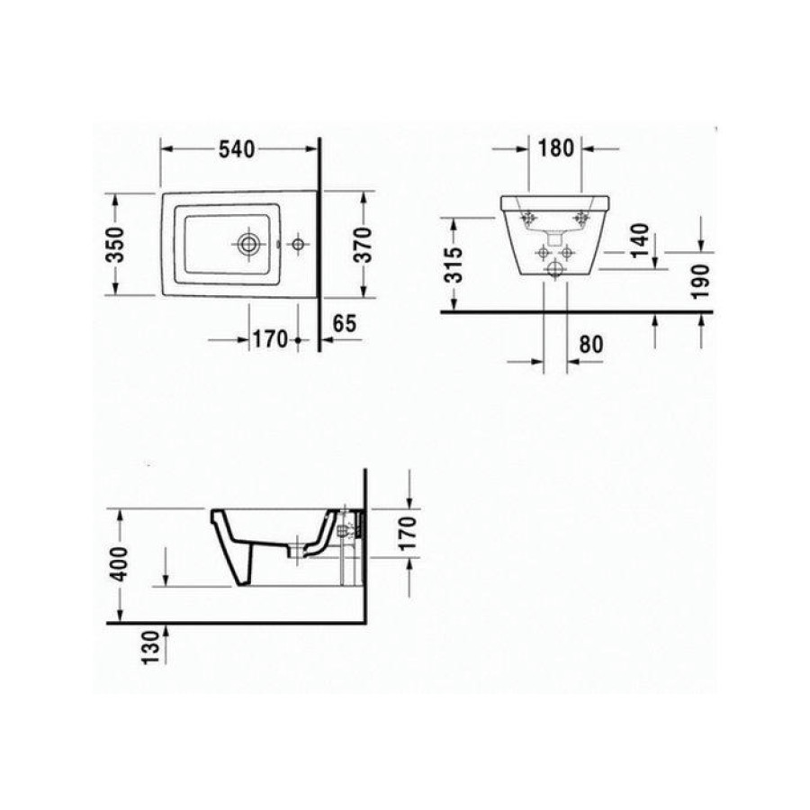 Биде подвесное Duravit 2nd floor 2254150000