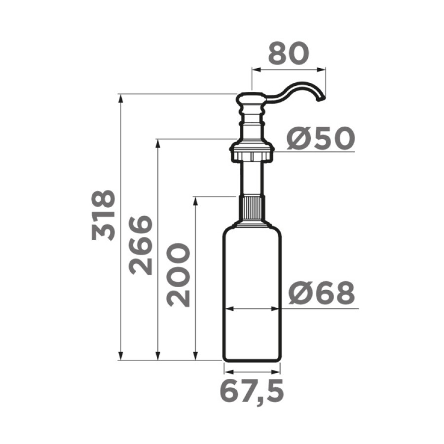 OMOIKIRI OM-01 4995013 Дозатор для жидкого мыла встраиваемый (бежевый)