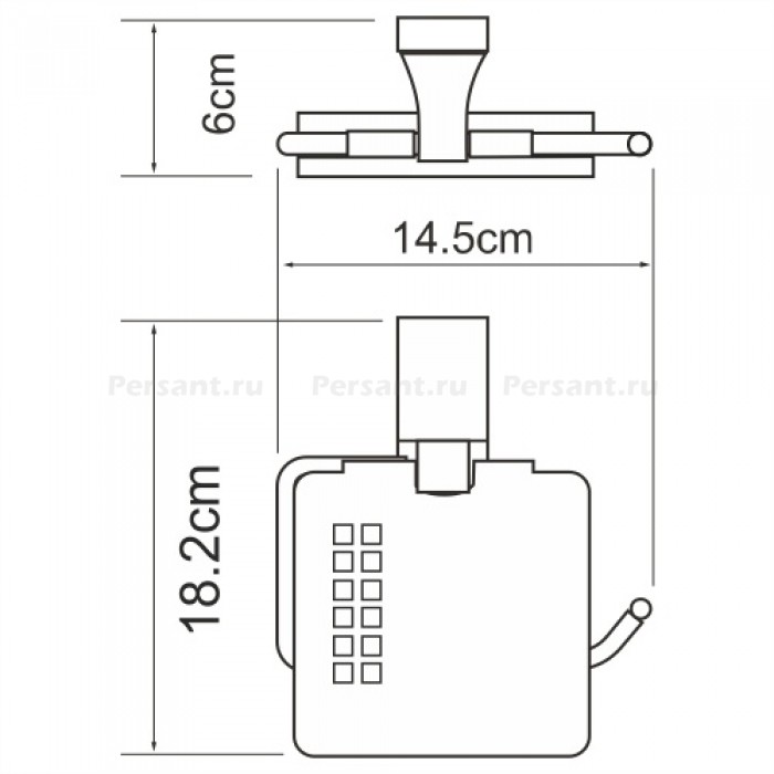 WasserKRAFT Lopau K-6025 Держатель для туалетной бумаги (хром)