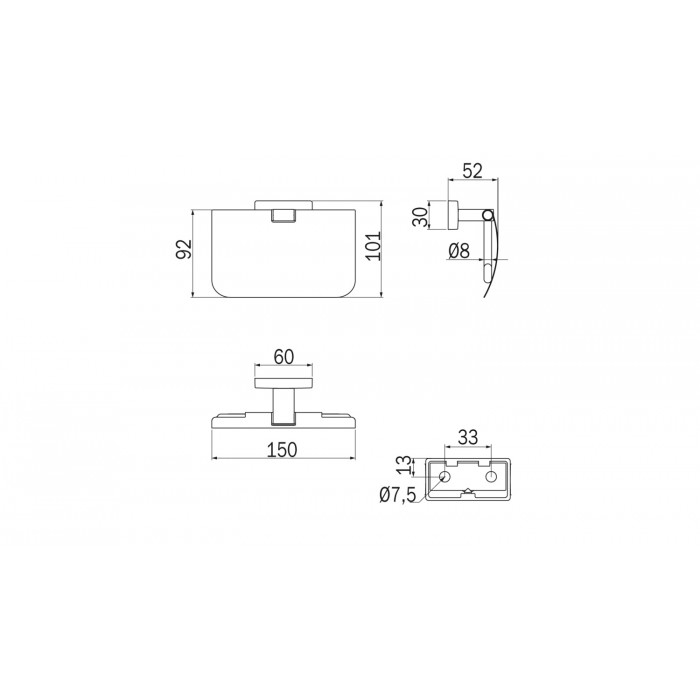INDA Lea A18260CR Держатель для туалетной бумаги (хром)