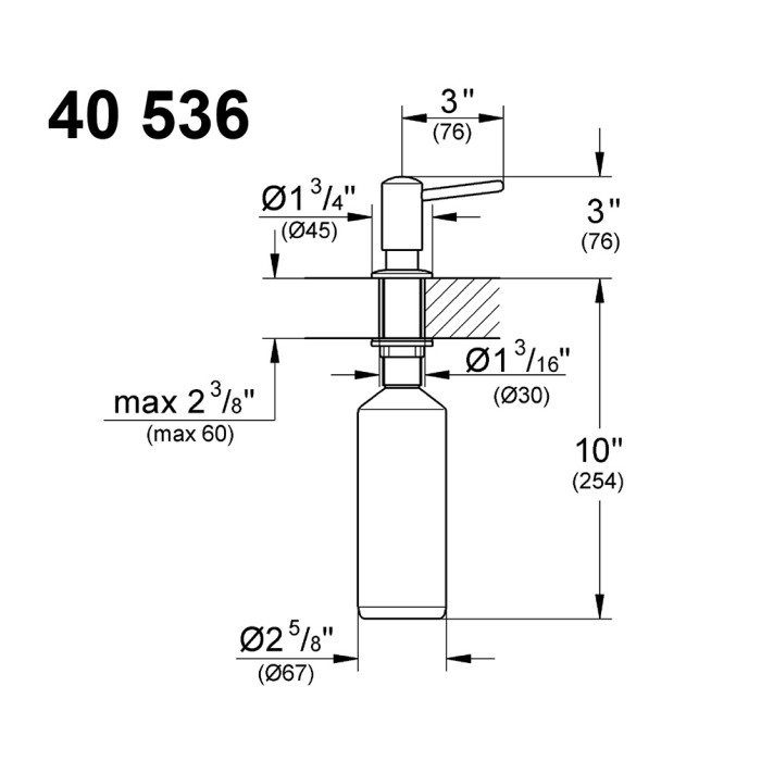 GROHE Contemporary 40536DC0 Дозатор жидкого мыла 500 мл, встраиваемый (шлифованная нержавеющая сталь)