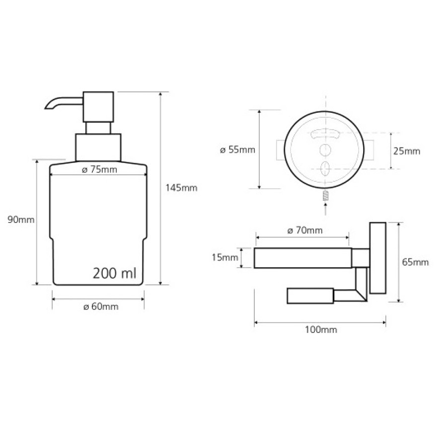 Bemeta Omega 104109182 Дозатор для жидкого мыла с магнетической мыльницей (хром)