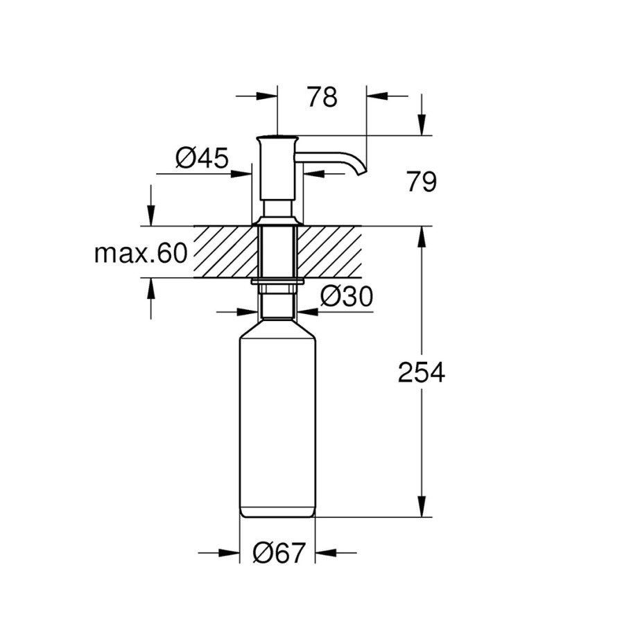 GROHE Essentials Authentic 40537000 - Дозатор жидкого мыла 500 мл (хром)