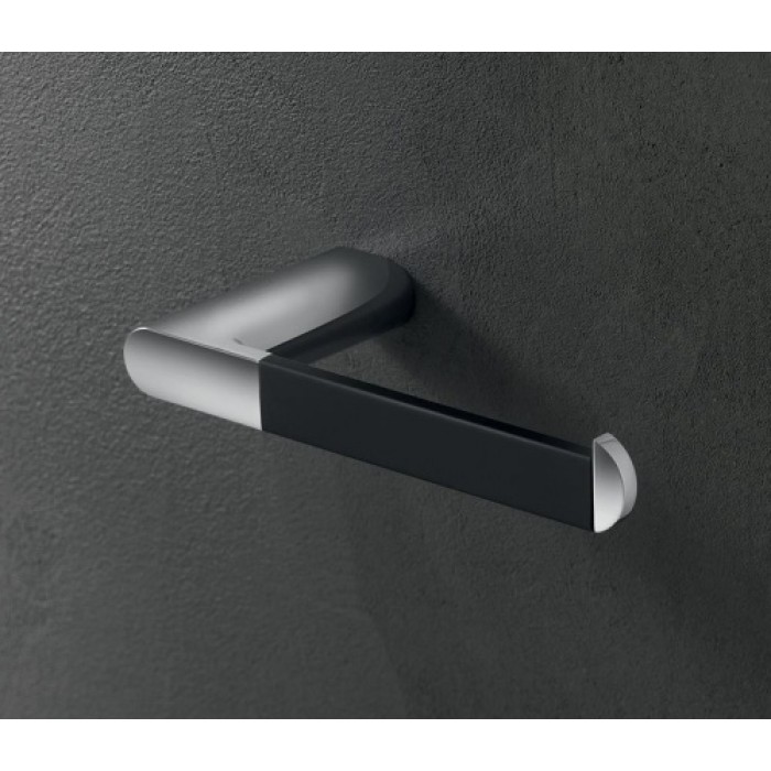 INDA Mito A2025ANC Держатель для туалетной бумаги (хром | чёрный матовый)