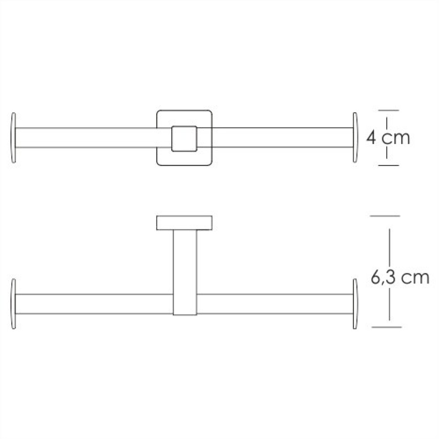 WasserKRAFT Lippe K-6596D Двойной держатель для туалетной бумаги (хром)