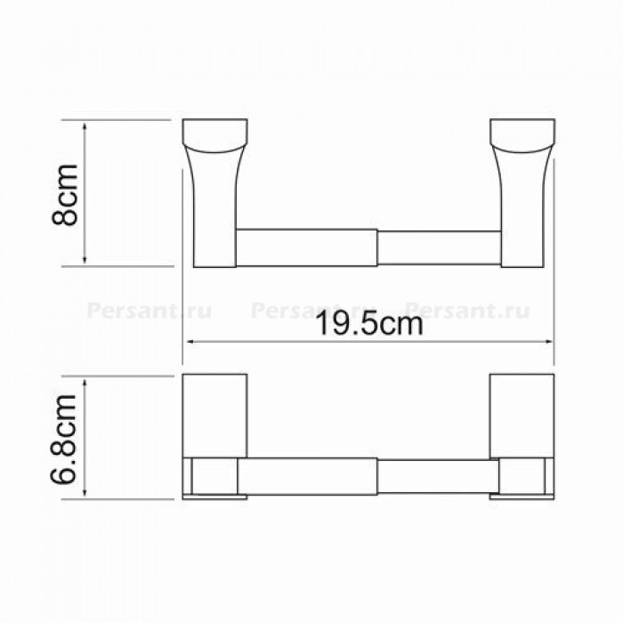 WasserKRAFT Leine K-5022 Держатель для туалетной бумаги (хром)