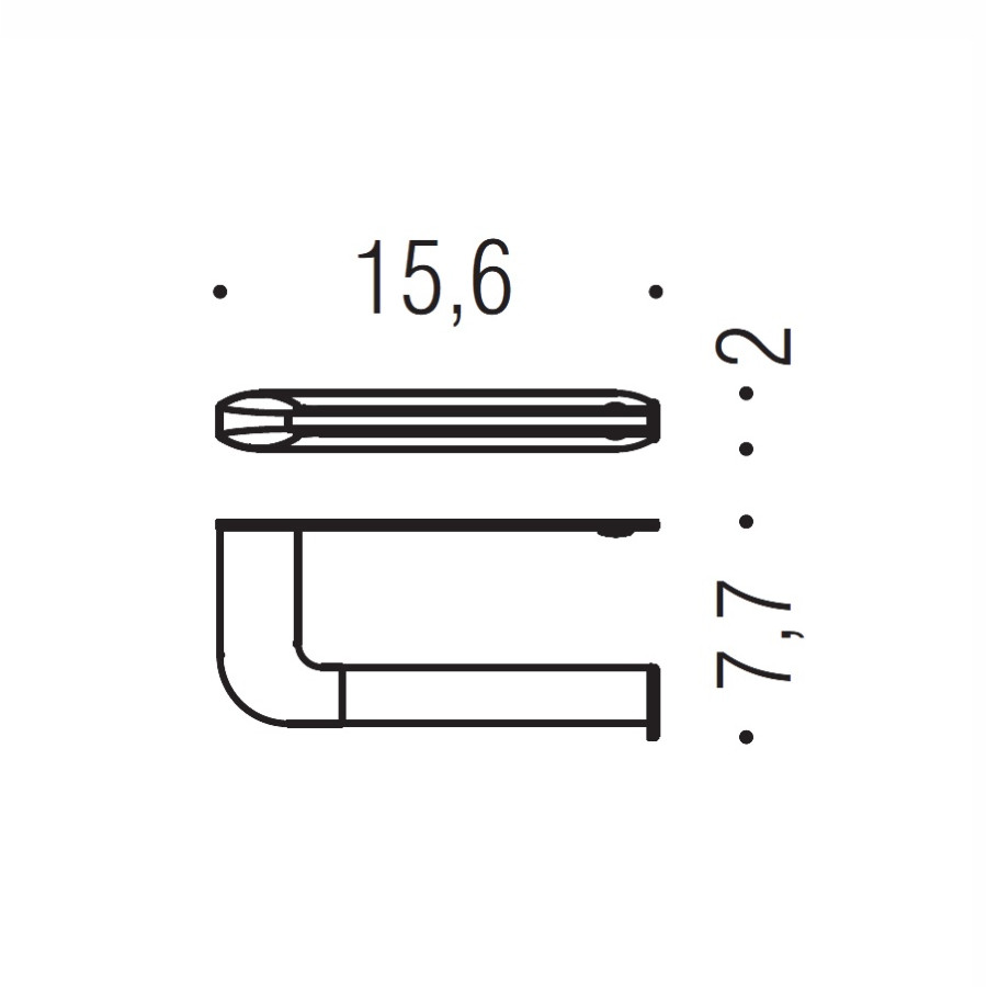 Colombo Design TRENTA B3008.GM - Держатель для туалетной бумаги (графит шлифованный)