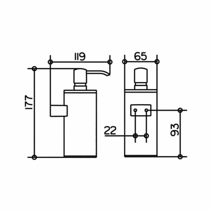 Keuco Plan 14953 010100 Дозатор жидкого мыла (хром)