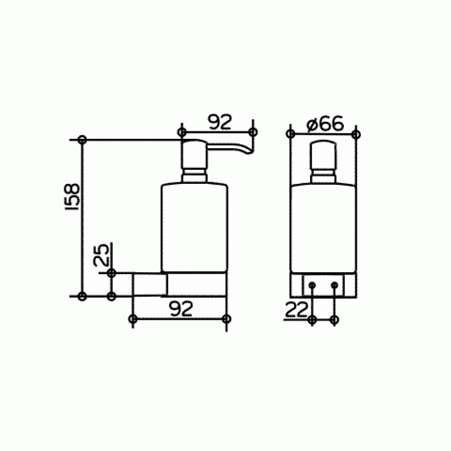 Keuco Plan 14953 019000 Дозатор жидкого мыла (хром)