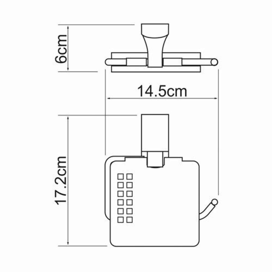 WasserKRAFT Exter K-5225 Держатель для туалетной бумаги (бронза)