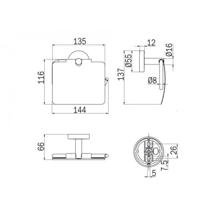 INDA Forum A36260CR Держатель для туалетной бумаги (хром)