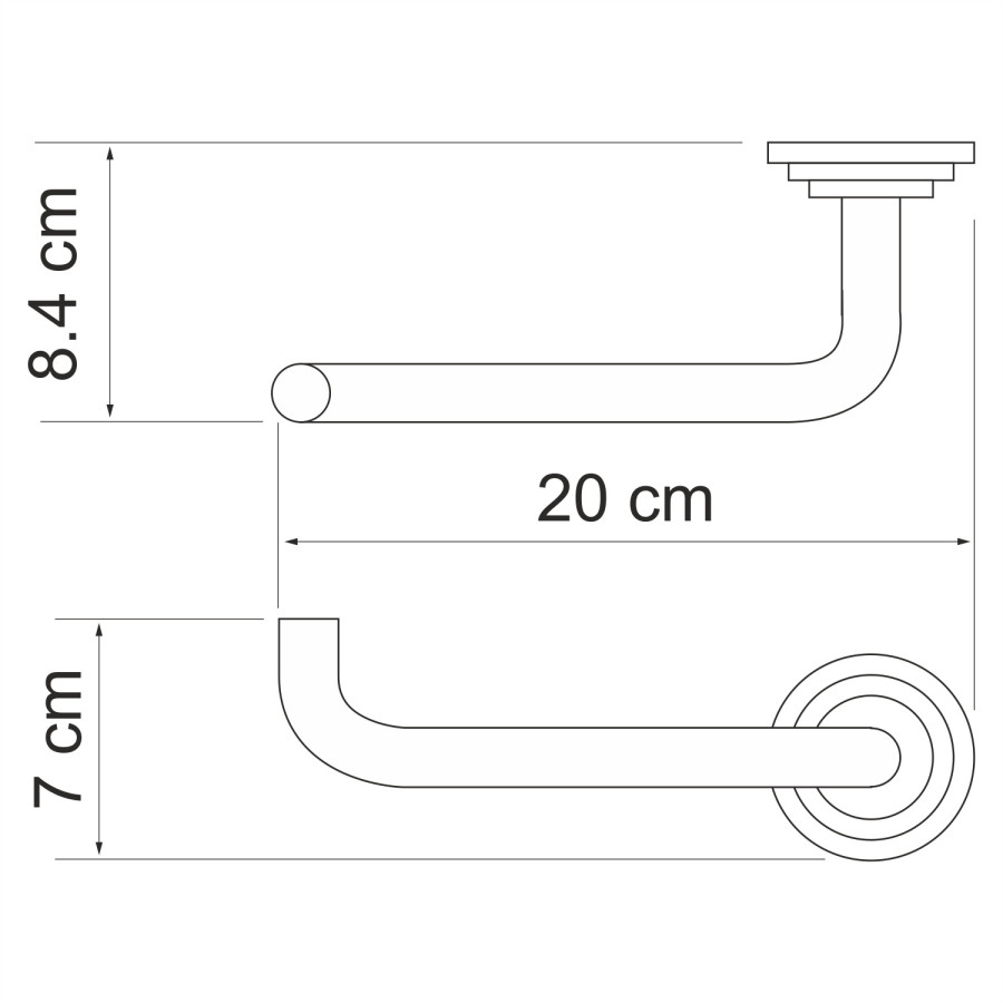 WasserKRAFT Ammer K-7096 Держатель для туалетной бумаги (никель)