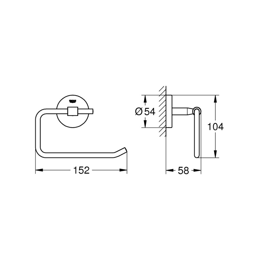 GROHE BauCosmopolitan 40457001 Держатель туалетной бумаги