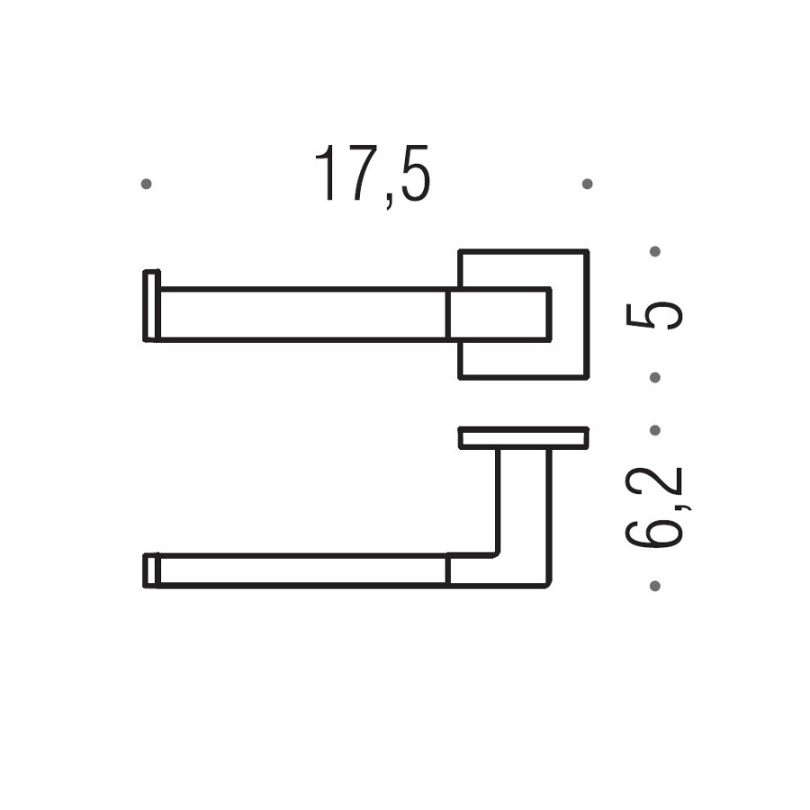 Colombo Design BasicQ B3708SX Держатель для туалетной бумаги - открытый (хром)