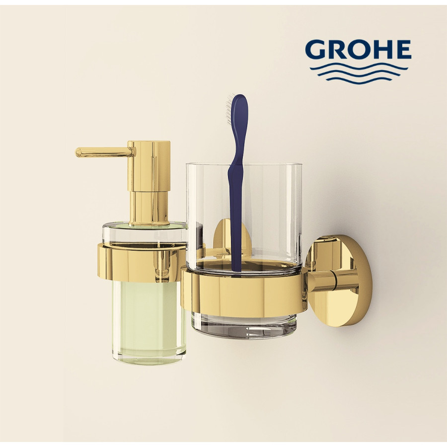 GROHE Essentials 40394GL1 Дозатор для жидкого мыла 160 мл (золото)