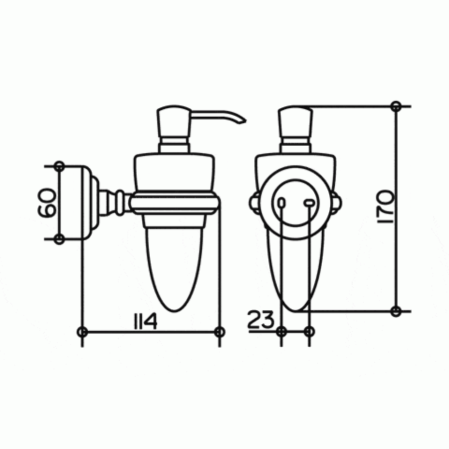 Keuco Astor 02152 019000 Дозатор жидкого мыла (хром)