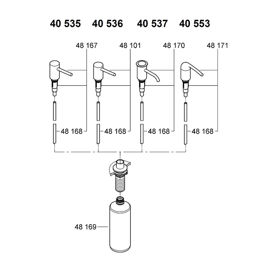 GROHE Contemporary 40536DC0 Дозатор жидкого мыла 500 мл, встраиваемый (шлифованная нержавеющая сталь)