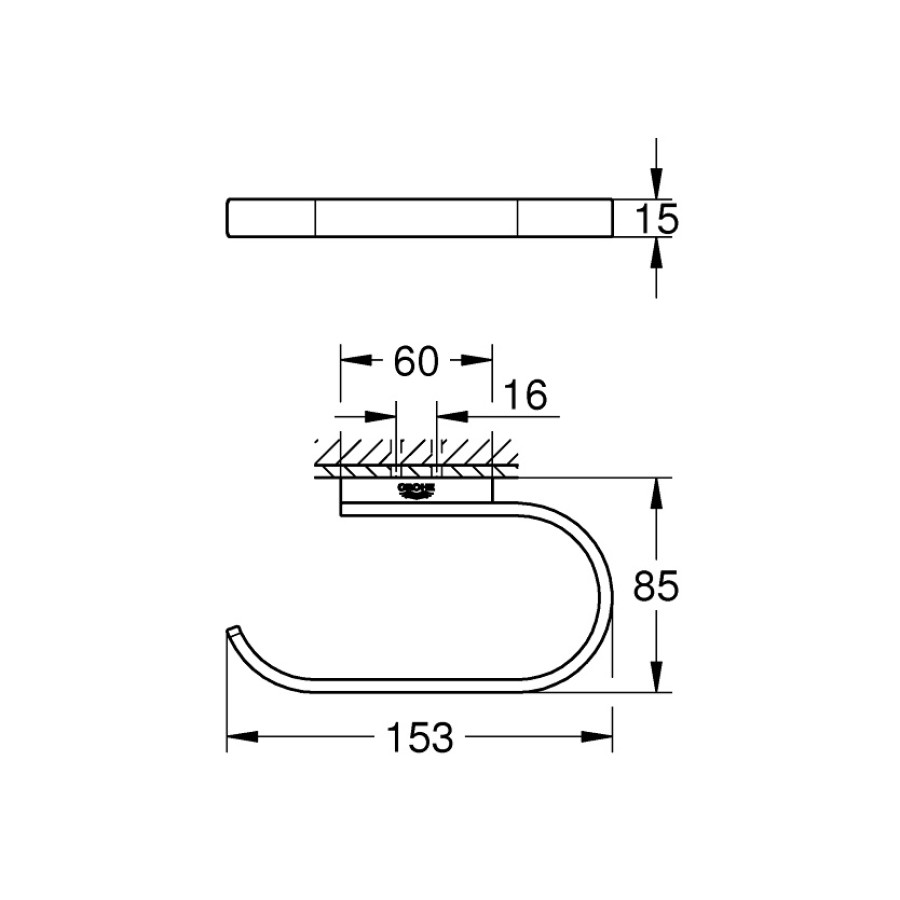 GROHE Selection 41068GN0 Держатель туалетной бумаги (шлифованное золото)