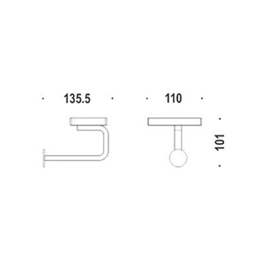 Colombo Design Domino B3408 Держатель для туалетной бумаги (хром)