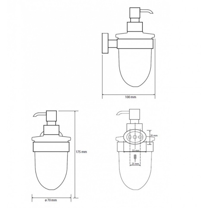 Bemeta Oval 118409011 Дозатор для жидкого мыла (хром)