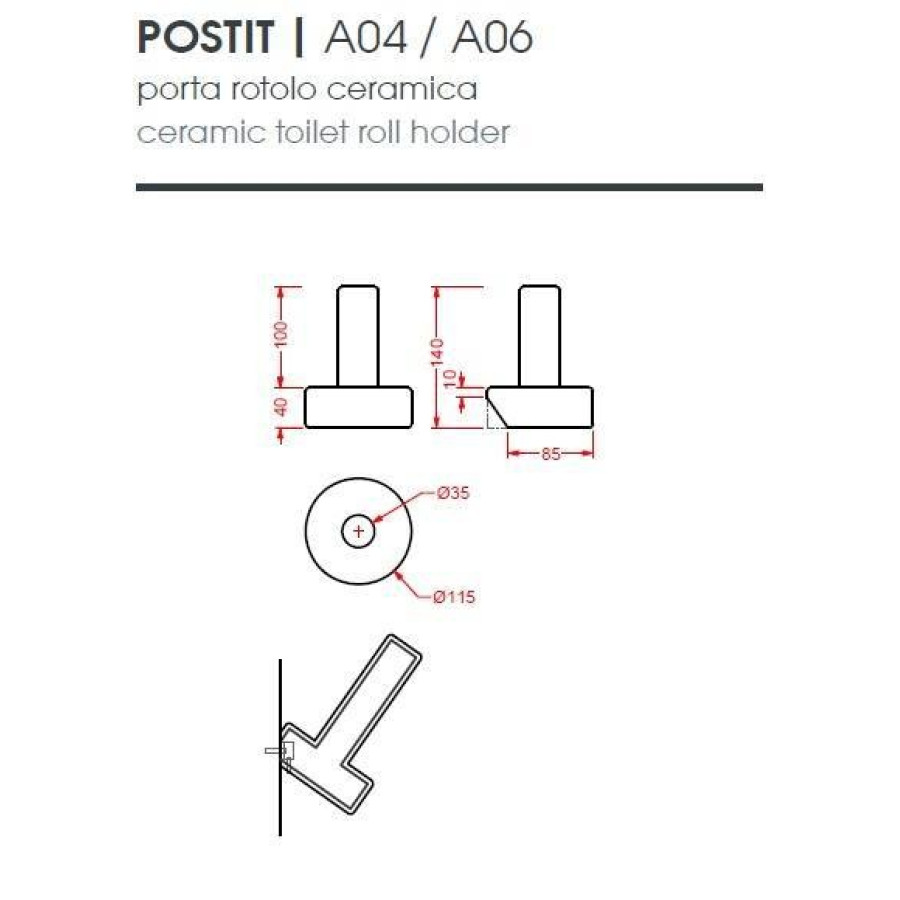 Artceram Post it PSC001 01 74 Держатель туалетной бумаги