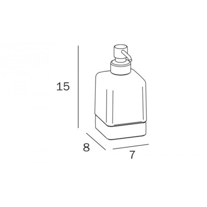 INDA Lea A1812ZNE21 Дозатор для жидкого мыла настольный (чёрный матовый)