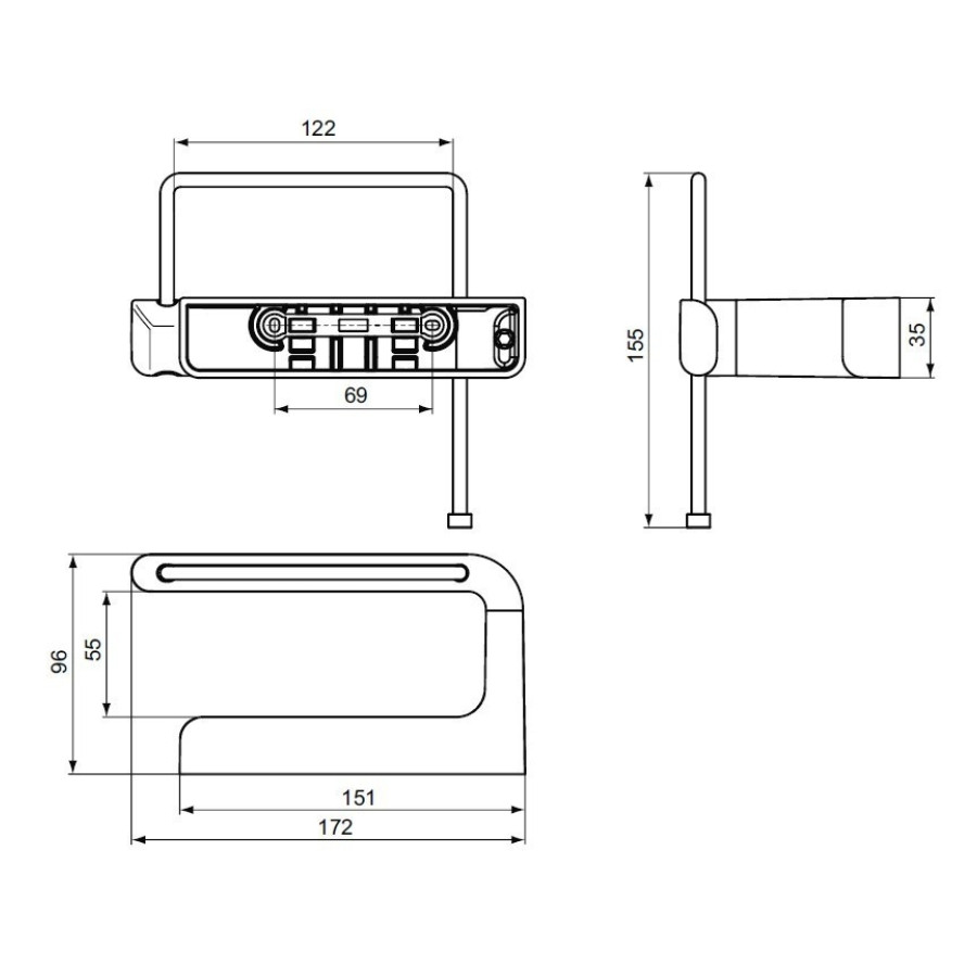 Держатель для туалетной бумаги A9142AA Ideal Standard Softmood (хром)