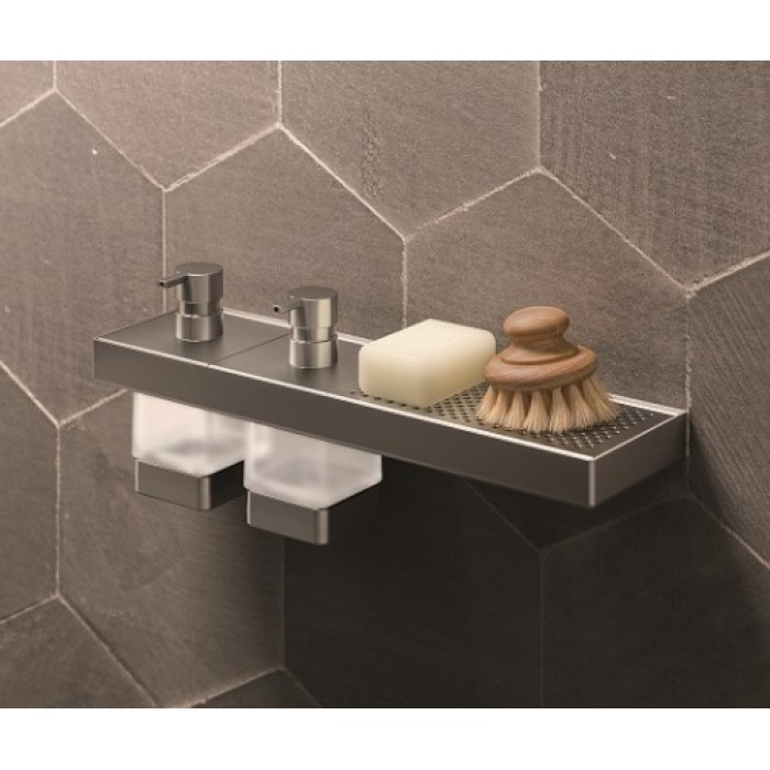 INDA Indissima Barra A8812MNS21 Дозатор для жидкого мыла на рейлинг (нержавеющая сталь шлифованная)