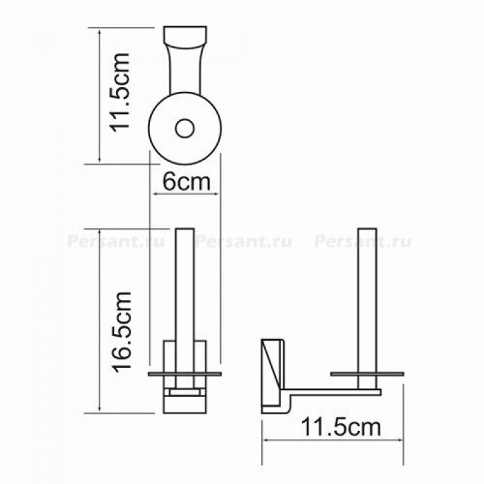 WasserKRAFT Leine K-5097 Держатель для запасного рулона туалетной бумаги (хром)