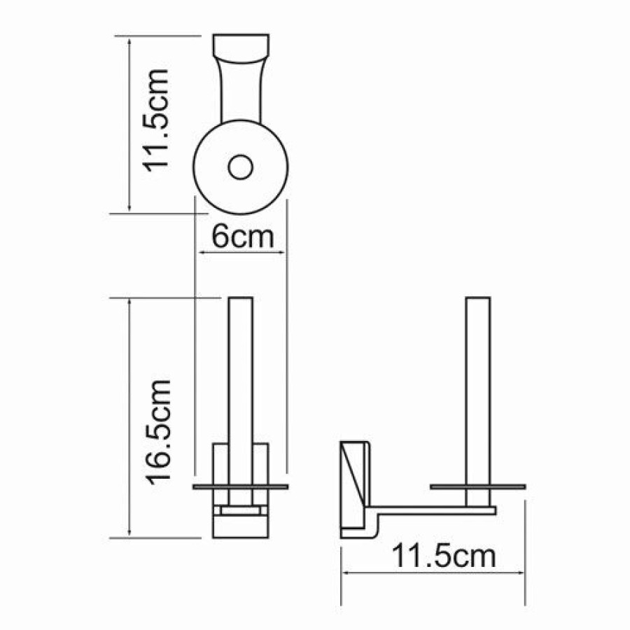 WasserKRAFT Leine K-5097 Держатель для запасного рулона туалетной бумаги (хром)