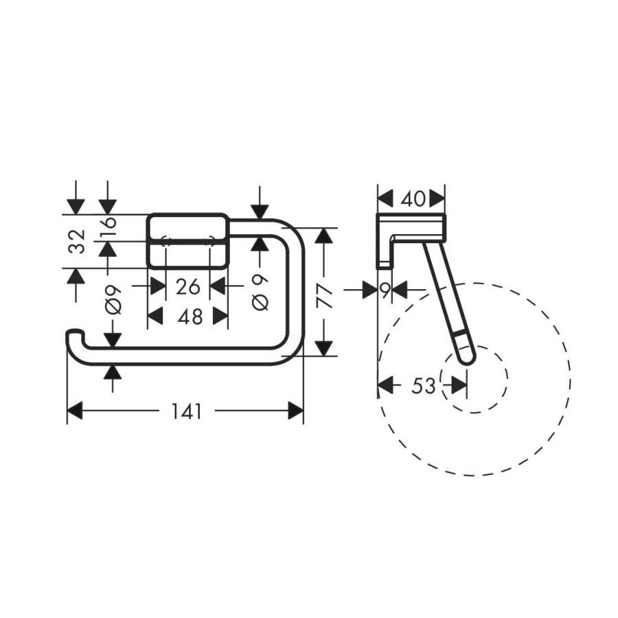 Hansgrohe AddStoris 41771990 - Держатель туалетной бумаги (золото полированное)